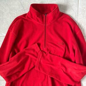 The North Face Fleece 3/4 zip Pullover Red Men’s Size XL